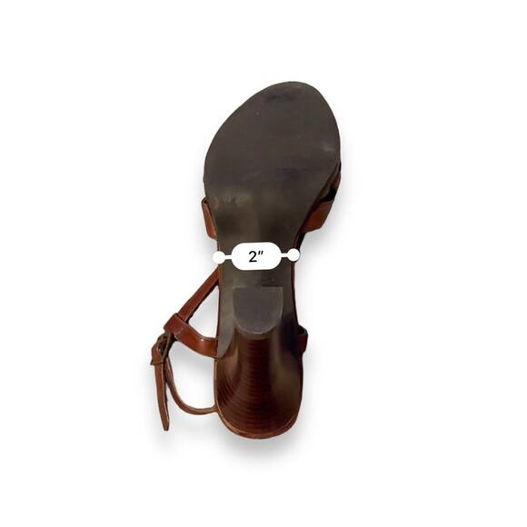 Banana Republic Vachetta Strappy Leather Slingback Heels Sandals Sz 7‎ Estimated - Picture 13 of 13